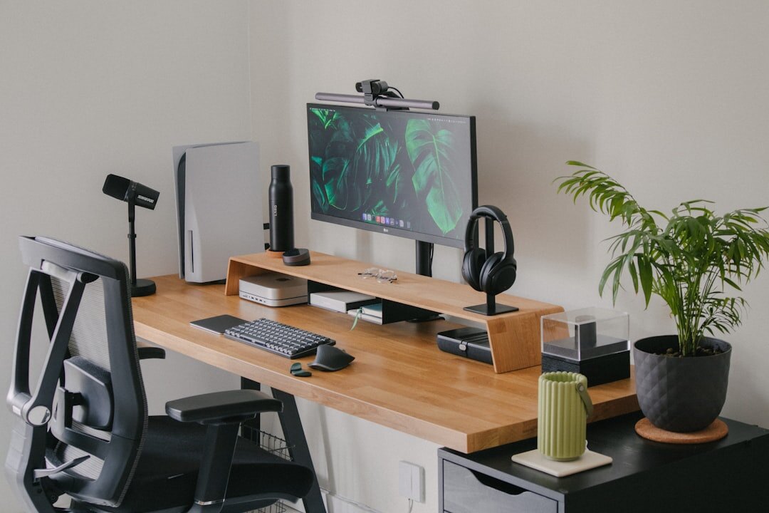 mystery writer desk setup